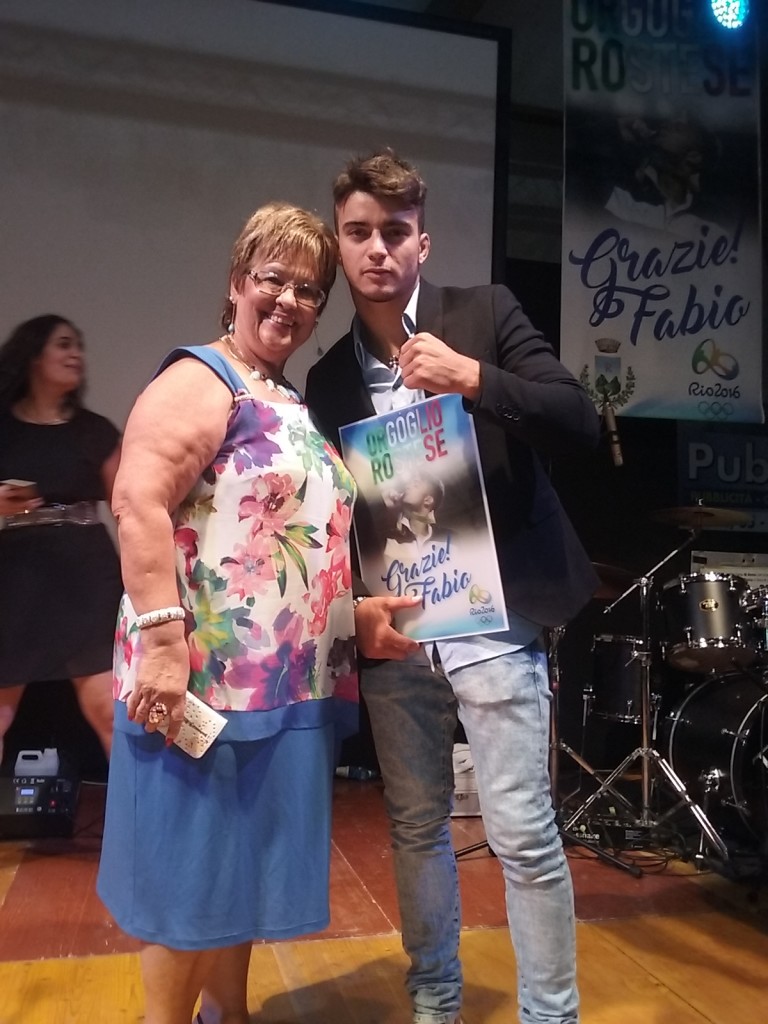 Fabio Basile con la mamma