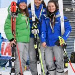 Campionati Italiani Giovani Femminile. Prime tre classificate della Discesa Libera (Foto Gian Spagnolo)I