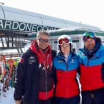 Foto Sara Allemand, tra Dario Borsotti, a sx e Alberto Platinetti, allenatore della squadra femminile del Comitato Zonale AOC (Foto Dario Chiavegato)