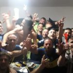 festeggiamento spogliatoio dopo vittoria campionato