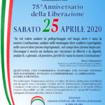 Giaveno – Locandina 25 Aprile 2020