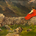 Giuseppe Augusto Levis, La veste rossa, 1906_olio su tavola_inv. 319_©ARTECO _ Pinacoteca Levis Chiomonte